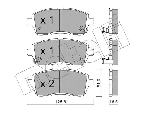 Brake Pad Set, disc brake (22-0793-1)