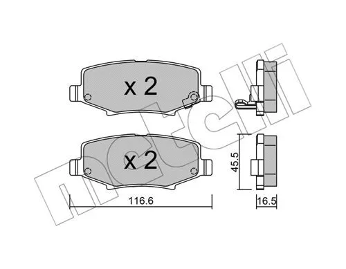 Brake Pad Set, disc brake (22-0863-0)