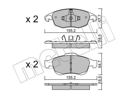Brake Pad Set, disc brake (22-0800-0)