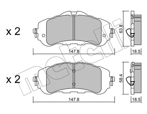 Brake Pad Set, disc brake (22-0983-0)