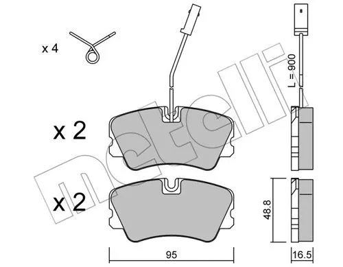 Brake Pad Set, disc brake (22-0065-1)