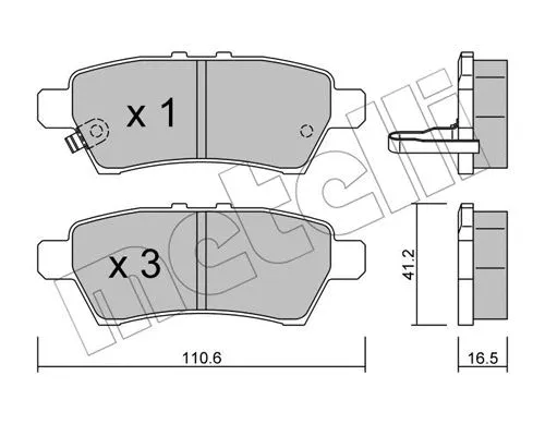 Brake Pad Set, disc brake (22-0744-0)