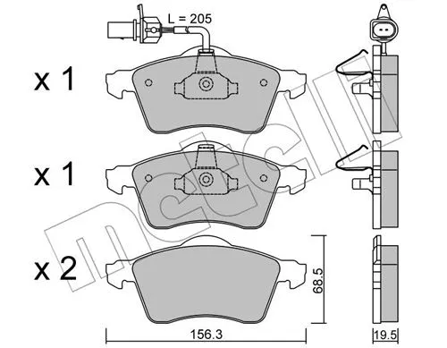 Brake Pad Set, disc brake (22-0263-1)