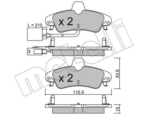 Brake Pad Set, disc brake (22-0143-2)