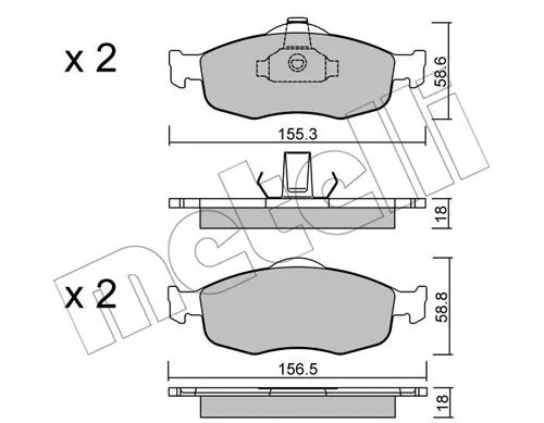 Brake Pad Set, disc brake (22-0146-0)