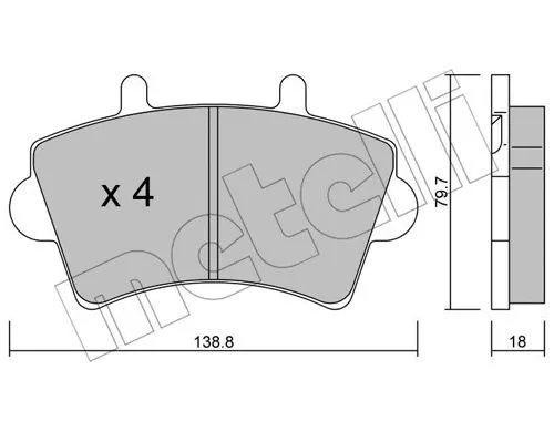 Brake Pad Set, disc brake (22-0545-0)