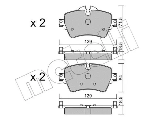 Brake Pad Set, disc brake (22-1013-0)
