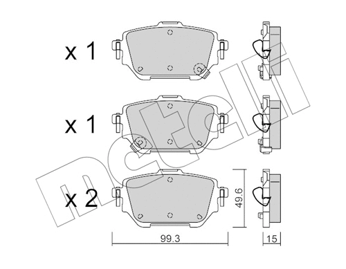 Brake Pad Set, disc brake (22-1236-0)