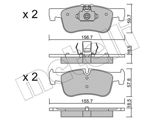 Brake Pad Set, disc brake (22-0959-0)