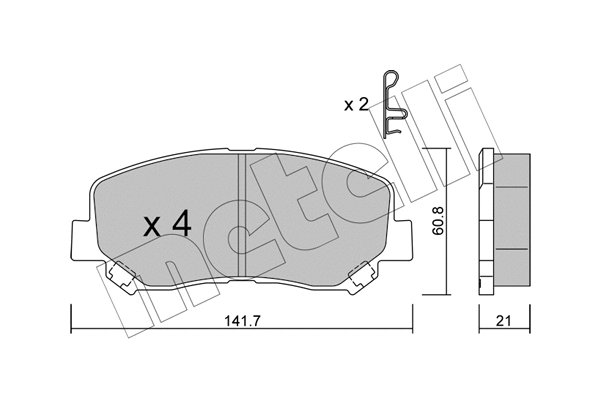 Brake Pad Set, disc brake (22-0969-1)
