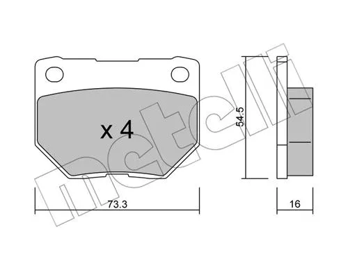 Brake Pad Set, disc brake (22-0494-0)