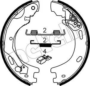 Brake Shoe Set, parking brake (53-0376K)