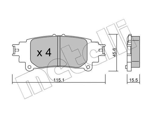 Brake Pad Set, disc brake (22-0977-0)