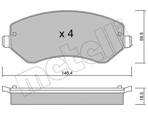Brake Pad Set, disc brake (22-0524-0)