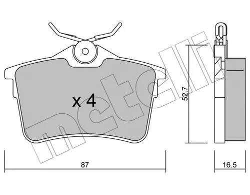 Brake Pad Set, disc brake (22-0816-0)
