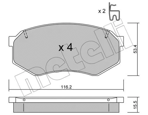 Brake Pad Set, disc brake (22-0471-0)