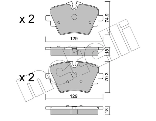 Brake Pad Set, disc brake (22-1037-1)