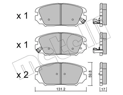 Brake Pad Set, disc brake (22-0885-0)