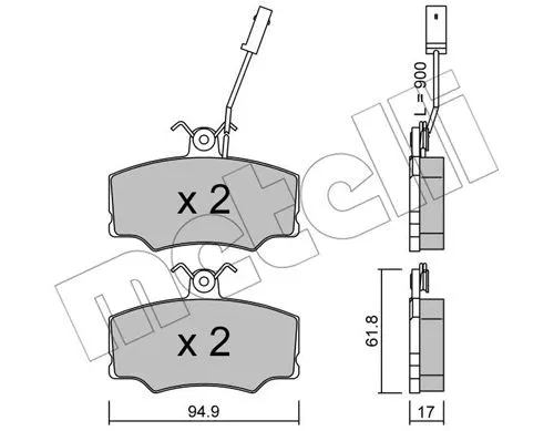 Brake Pad Set, disc brake (22-0076-0)