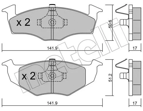 Brake Pad Set, disc brake (22-0206-0)