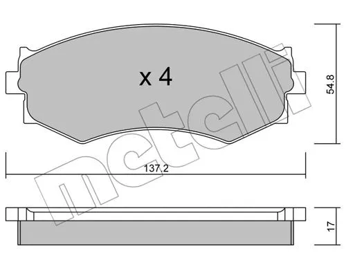 Brake Pad Set, disc brake (22-0190-0)