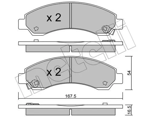 Brake Pad Set, disc brake (22-0888-0)