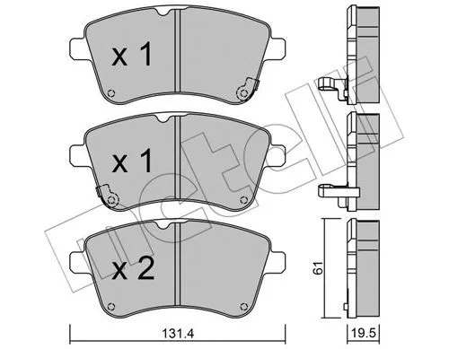 Brake Pad Set, disc brake (22-0913-0)