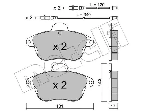 Brake Pad Set, disc brake (22-0184-1)