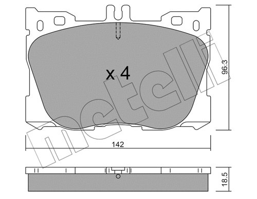 Brake Pad Set, disc brake (22-1134-0)