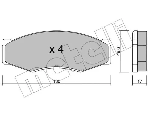 Brake Pad Set, disc brake (22-0066-0)