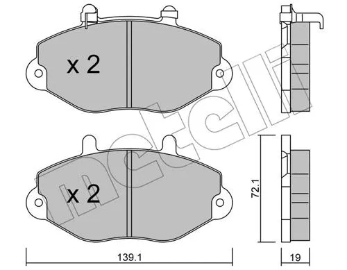 Brake Pad Set, disc brake (22-0195-1)