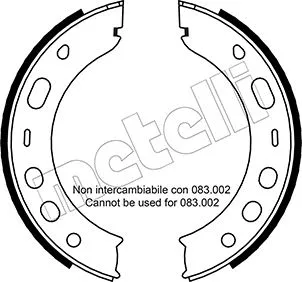 Brake Shoe Set, parking brake (53-0336)