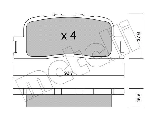 Brake Pad Set, disc brake (22-0753-0)