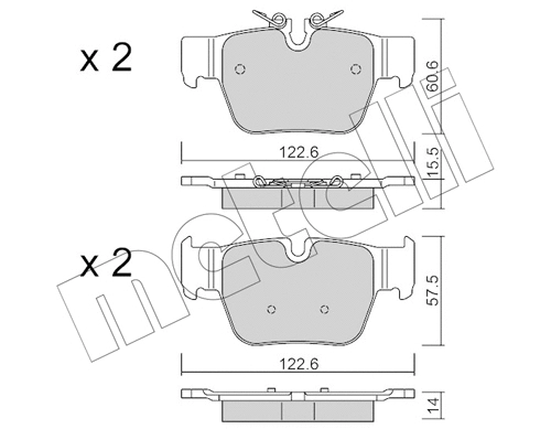 Brake Pad Set, disc brake (22-1267-0)