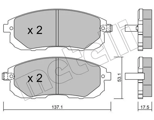 Brake Pad Set, disc brake (22-0876-1)
