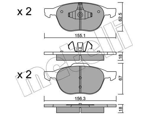 Brake Pad Set, disc brake (22-0534-0)
