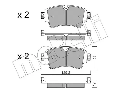 Brake Pad Set, disc brake (22-1129-0)