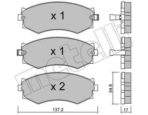 Brake Pad Set, disc brake (22-0190-1)