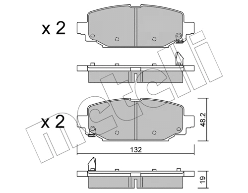 Brake Pad Set, disc brake (22-1210-0)