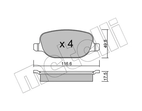 Brake Pad Set, disc brake (22-0704-0)