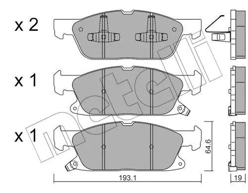 Brake Pad Set, disc brake (22-1117-0)