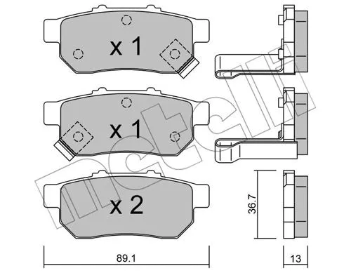 Brake Pad Set, disc brake (22-0176-1)