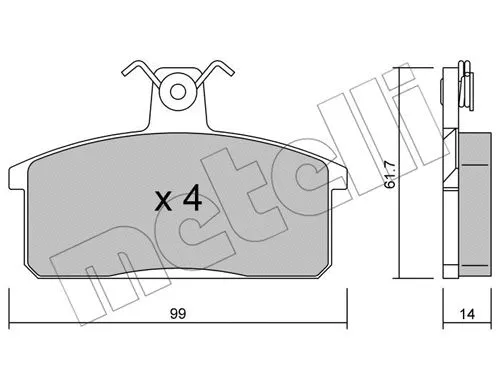 Brake Pad Set, disc brake (22-0026-4)