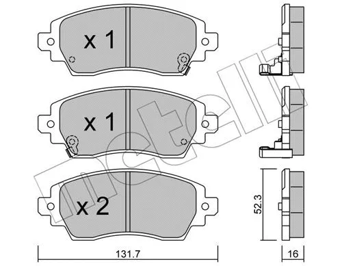 Brake Pad Set, disc brake (22-0750-0)