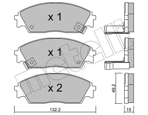 Brake Pad Set, disc brake (22-0236-1)