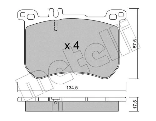 Brake Pad Set, disc brake (22-1021-0)