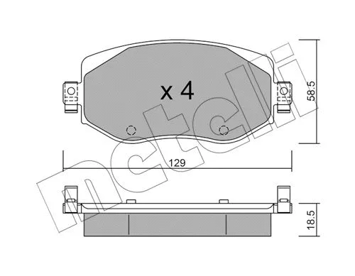 Brake Pad Set, disc brake (22-1110-0)