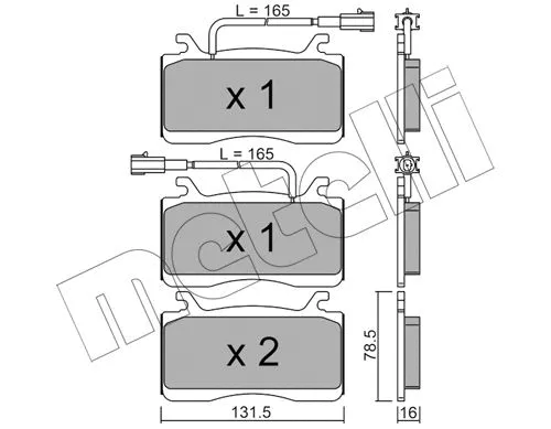 Brake Pad Set, disc brake (22-1141-0)