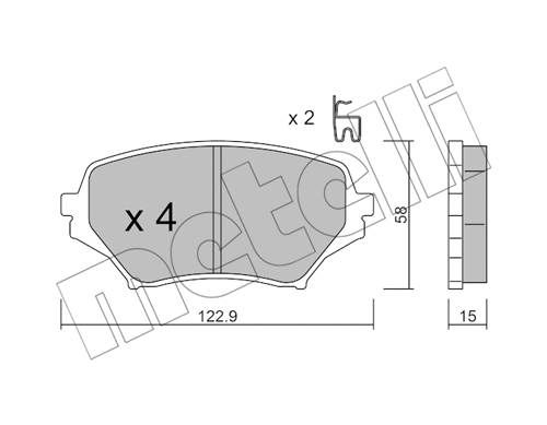 Brake Pad Set, disc brake (22-0870-0)