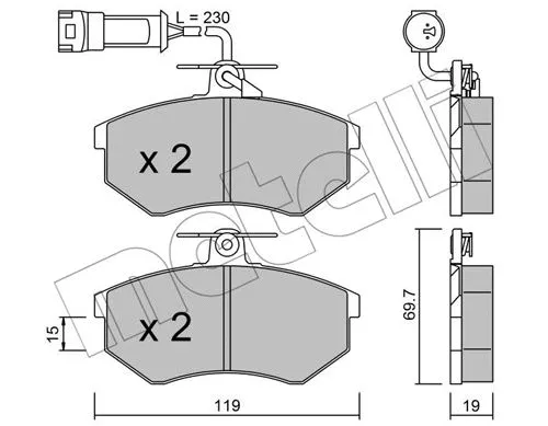 Brake Pad Set, disc brake (22-0148-1)
